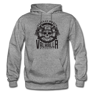 Valhalla Woodworks Heavyweight Hoodie  (front only) - graphite heather