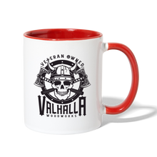 Load image into Gallery viewer, Valhalla Woodworks Contrast Coffee Mug - white/red
