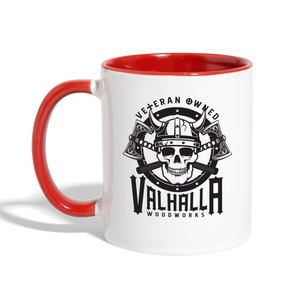 Valhalla Woodworks Contrast Coffee Mug - white/red
