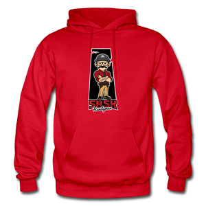 Sask Heavy Blend Adult Hoodie - red