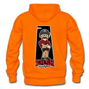 Sask Heavy Blend Adult Hoodie back logo - orange