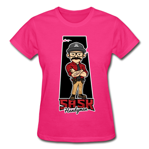 Sask Ladies T-Shirt - fuchsia