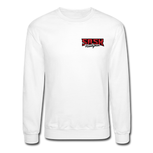 Sask Sweatshirt  (front and back logos) - white