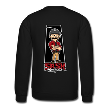 Load image into Gallery viewer, Sask Sweatshirt  (front and back logos) - black
