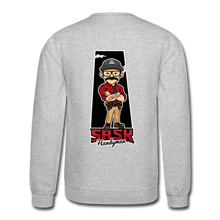 Load image into Gallery viewer, Sask Sweatshirt  (front and back logos) - heather gray
