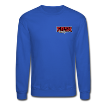 Load image into Gallery viewer, Sask Sweatshirt  (front and back logos) - royal blue
