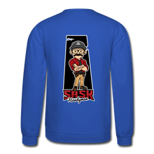 Load image into Gallery viewer, Sask Sweatshirt  (front and back logos) - royal blue
