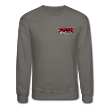Load image into Gallery viewer, Sask Sweatshirt  (front and back logos) - asphalt gray
