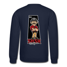 Load image into Gallery viewer, Sask Sweatshirt  (front and back logos) - navy
