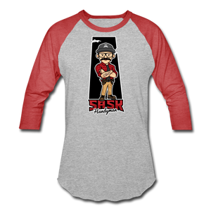 Sask Baseball T-Shirt - heather gray/red