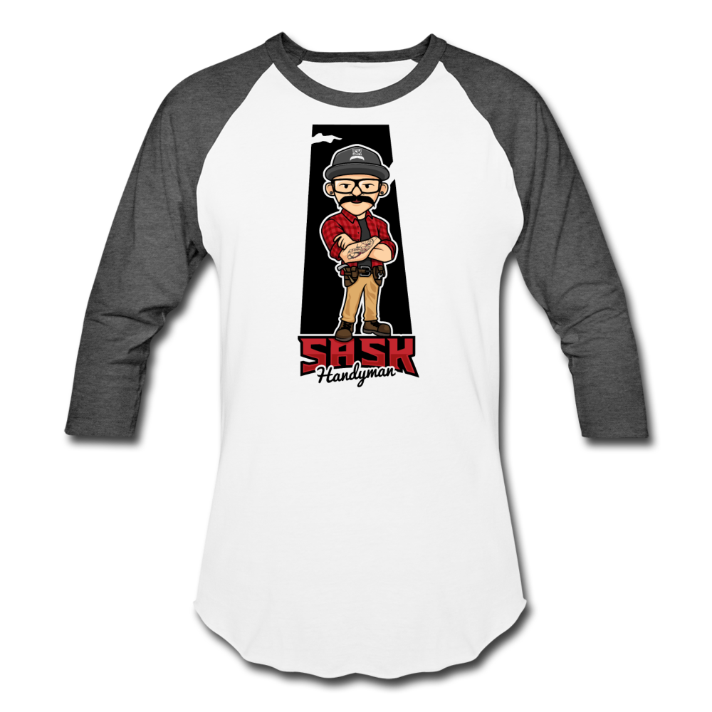 Sask Baseball T-Shirt - white/charcoal
