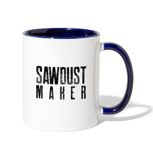 Load image into Gallery viewer, Sawdust Maker Contrast Coffee Mug - white/cobalt blue
