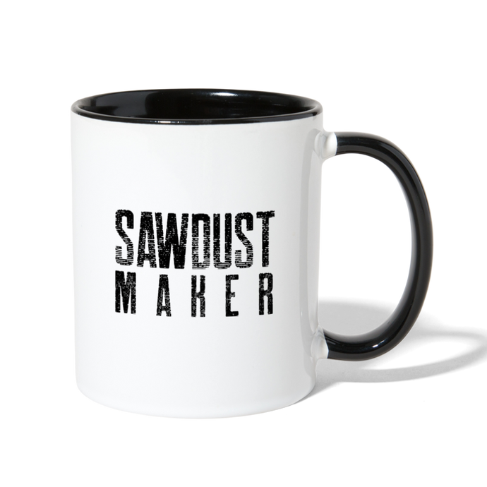 Sawdust Maker Contrast Coffee Mug - white/black