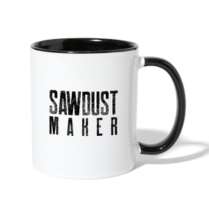 Sawdust Maker Contrast Coffee Mug - white/black