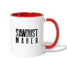 Load image into Gallery viewer, Sawdust Maker Contrast Coffee Mug - white/red
