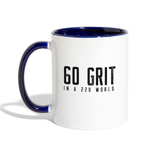 60 GRIT Contrast Coffee Mug - white/cobalt blue