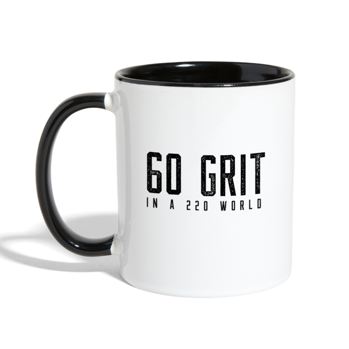 60 GRIT Contrast Coffee Mug - white/black