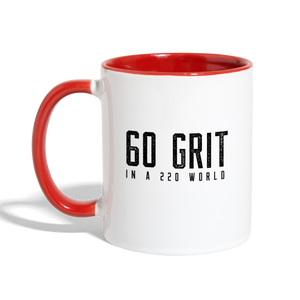 60 GRIT Contrast Coffee Mug - white/red