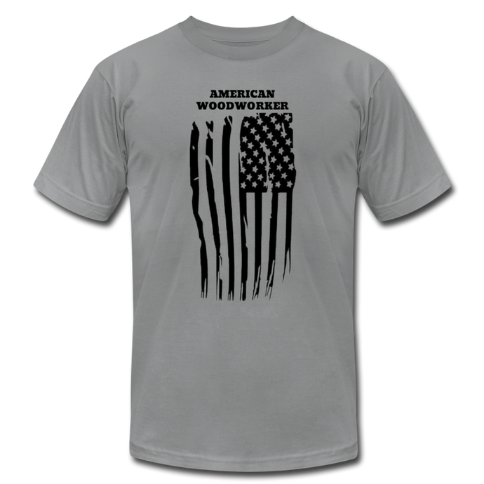 American Woodworker Flag Premium T-Shirt - slate