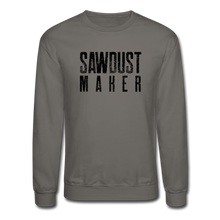 Load image into Gallery viewer, Sawdust Maker Crewneck Sweatshirt - asphalt gray
