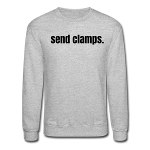 Send Clamps Crewneck Sweatshirt - heather gray