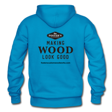 Load image into Gallery viewer, Foster&#39;s Custom Woodworking Heavyweight Hoodie - turquoise
