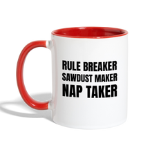 Load image into Gallery viewer, Rule Breaker Contrast Coffee Mug - white/red
