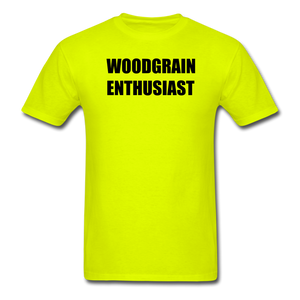 Woodgrain Enthusiast T-Shirt Ryobi Green - safety green