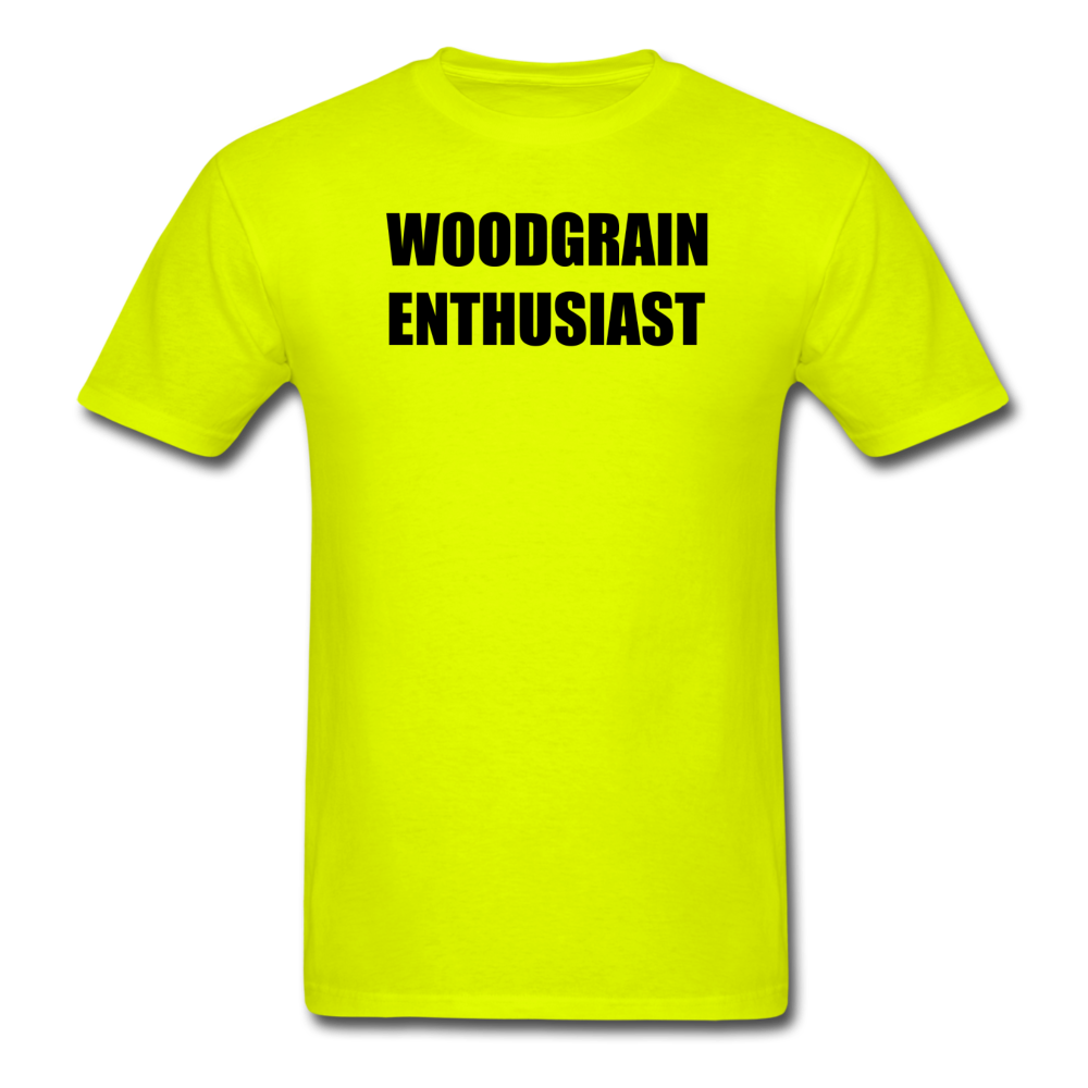 Woodgrain Enthusiast T-Shirt Ryobi Green - safety green
