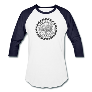 Twisted Tree Woodworking Raglan T-shirt - white/navy