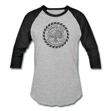 Load image into Gallery viewer, Twisted Tree Woodworking Raglan T-shirt - heather gray/black
