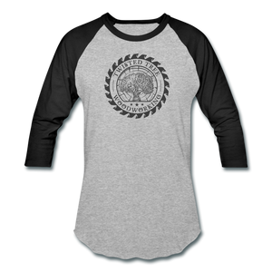 Twisted Tree Woodworking Raglan T-shirt - heather gray/black