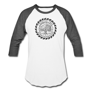 Twisted Tree Woodworking Raglan T-shirt - white/charcoal