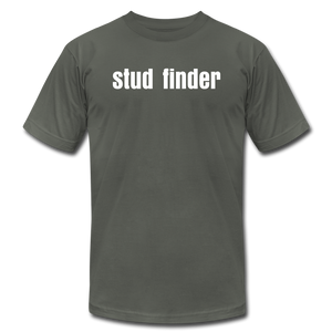 Stud Finder Premium T-Shirt - asphalt