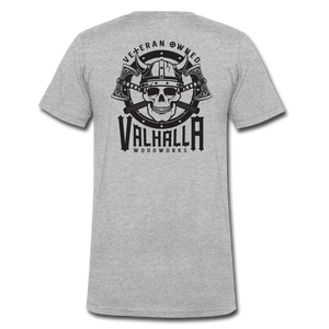 Vahalla Woodworks Premium V-Neck T-Shirt - heather gray