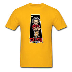 Sask Handyman Heavyweight T-Shirt (front logo) - gold