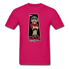 Load image into Gallery viewer, Sask Handyman Heavyweight T-Shirt (front logo) - fuchsia
