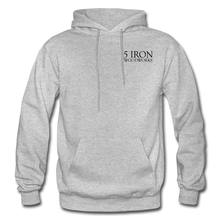 Load image into Gallery viewer, 5 Iron Woodworks Hoodie - heather gray
