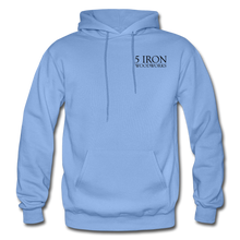 Load image into Gallery viewer, 5 Iron Woodworks Hoodie - carolina blue
