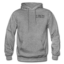 Load image into Gallery viewer, 5 Iron Woodworks Hoodie - graphite heather
