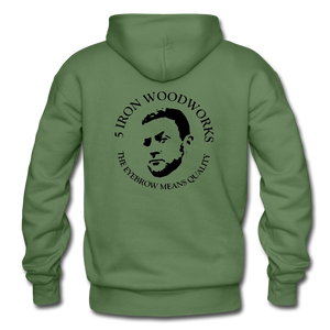 5 Iron Woodworks Hoodie - military green