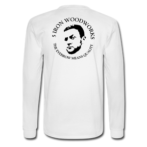 5 Iron Woodworking Long Sleeve T-Shirt - white