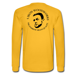 5 Iron Woodworking Long Sleeve T-Shirt - gold