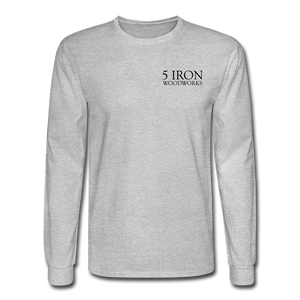 5 Iron Woodworking Long Sleeve T-Shirt - heather gray