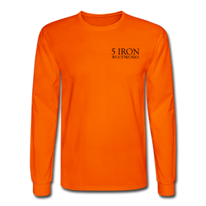 5 Iron Woodworking Long Sleeve T-Shirt - orange