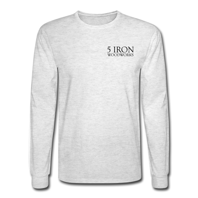 5 Iron Woodworking Long Sleeve T-Shirt - light heather gray