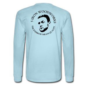 5 Iron Woodworking Long Sleeve T-Shirt - powder blue