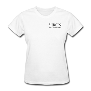 5 iron Woodworks Women's T-Shirt - white