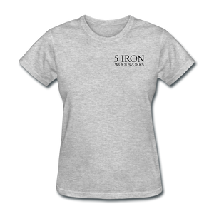 5 iron Woodworks Women's T-Shirt - heather gray