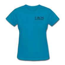 Load image into Gallery viewer, 5 iron Woodworks Women&#39;s T-Shirt - turquoise
